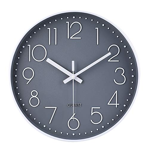 Non-Ticking Wall Clock Silent Battery Operated