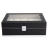 Readaeer 10 Slot Leather Watch Box Display Case