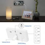 Digital Alarm Clock Large Mirrored LED Display Snooze Function Workday Alarm Dimming Mode Beside Clock for Bedroom Decor