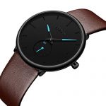 Mens Ultra-Thin Quartz Analog Wrist Watch 30M Waterproof