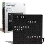Sharper Image Light Up Electronic Word Clock, Black Finish