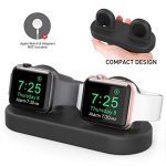 Dual iWatch Charging Stand Dock Silicone with Apple Watch Series