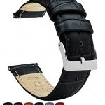 20mm Black - Standard Length - BARTON Alligator Grain