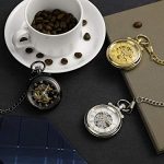SEWOR Modern Smooth Pocket Watch with Exquisite Carving