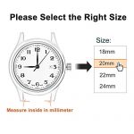 WOCCI 18mm Watch Band, Dark Brown Saddle Style