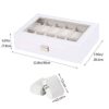 amzdeal Watch Box 12 Slots White Watch Storage Case