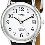 Black Timex Indiglo Leather Strap Watch