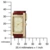 14Kt Gold Plated Watch Rectangular Tank Shape Case