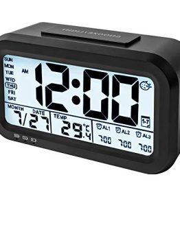 Large Display Digital Alarm Night Light Clock