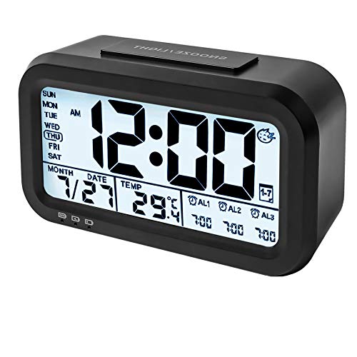 Large Display Digital Alarm Night Light Clock