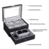 BEWISHOME Watch Box Organizer with Valet Drawer