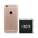 T&F Digital Alarm Clock Wooden LED Light Multifunctional
