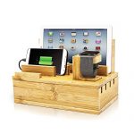 Apple Watch Charging Station Bamboo Finish