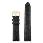 16mm-20mm Black Cowhide Speidel Leather Watch Band