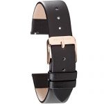 Wristology Black Leather 18mm Watch Band - Quick Release