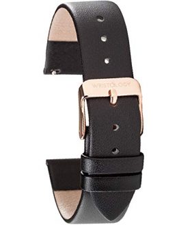 Wristology Black Leather 18mm Watch Band - Quick Release
