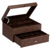 20 Slots Faux Leather Watch Display Case