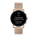 Skagen Stainless Steel and Mesh Touchscreen Smartwatch, Rose Gold
