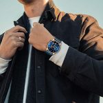 Blue Mesh Stainless Steel Waterproof Wrist Watch TIMEWHEEL