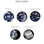 Stuhrling Original Mens Swiss Quartz Stainless Steel Sport