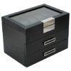 Ebony Wood Watch Box Display Case