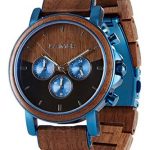 LAiMER Wooden Watch with Luminous Hands, 24h Display