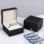  Watch Gift Box Black PU Leather Single Watch Gift Case