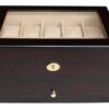 TIMELYBUYS 20 Piece Ebony Walnut Wood Men's Watch Box