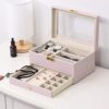 Jewelry Organizer Box for Women with Glass Top