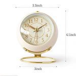 Non-Ticking Tabletop Alarm Clock with Backlight