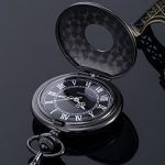 Watch with Chain Mudder Vintage Roman Numerals Scale