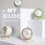 Non-Ticking Tabletop Alarm Clock Battery Operated Desk Clock
