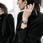 LJXII Lugano Watch with 40mm Black dial and Black Leather Strap