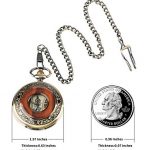 Vintage Bronze Wooden Mechanical Pocket Watch