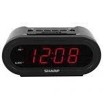 Sharp AccuSet Digital Alarm Clock - Automatic Smart Clock with Red LEDs, Great for Seniors, Kids, and Busy Individuals!