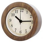 3 Inch Small Retro Analog Wooden Alarm Clock/Desk Clock