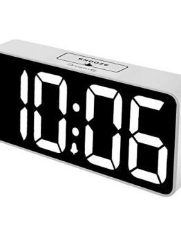 DreamSky 8.9 Inches Large Digital Alarm Clock with USB Charging Port