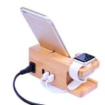 Bamboo Wood USB Charging Desk Station