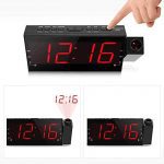 Alarm Clock Projection on Ceiling, FM Radio Wall Clock