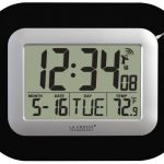 Atomic Digital Wall Clock with Indoor Temperature