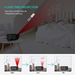 Alarm Clock with 360° Projector Sleep Timer