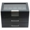 Ebony Wood Watch Box Display Case