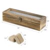 Watch Box Case Organizer Wood Box with Glass Top