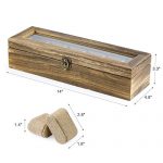 Watch Box Case Organizer Wood Box with Glass Top