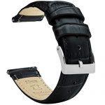 20mm Black - Standard Length - BARTON Alligator Grain