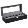 Glass Topped 6-Slot Watch Box