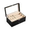 Leather Watch Box Jewelry Case Lockable