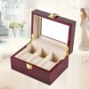 Large Watch Display Case Organizer with Real Glass