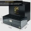 Watch Box Organizer with Glass Display and Lock