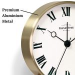 PresenTime Co Mozart Mantel Alarm Clock - A Golden Symphony for Silent Nights